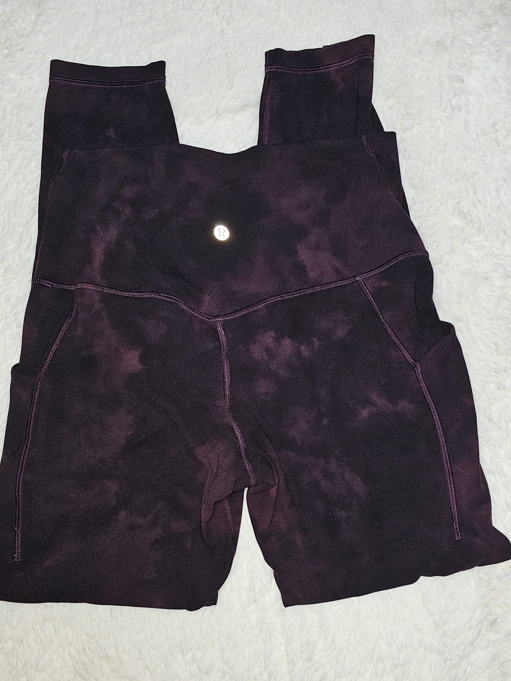 lululemon athletica  Tie-Dye High-Rise Leggings - Deep Plum Size 8